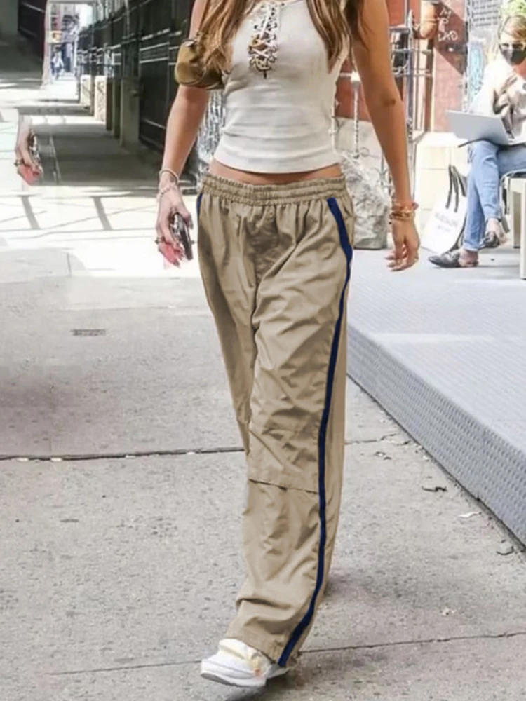 low waist drawstring cargo pants