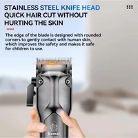 KEMEI 2629 Professional Men's Hair Clippe LCD adjustable men's silent hair cutting shears Electric Finish Cutting Machine 2