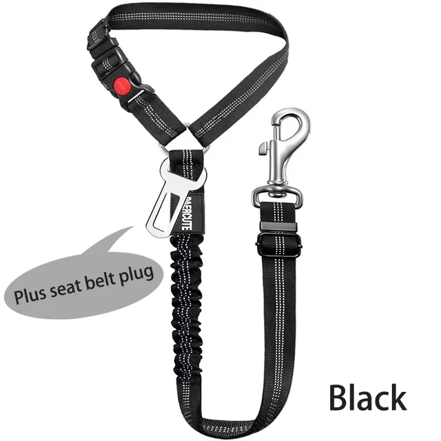 New Solid Two-in-one Pet Car Seat Belt Dog Harness Leash BackSeat Safety Belt Adjustable for Kitten Dogs Collar Pet Accessories 2