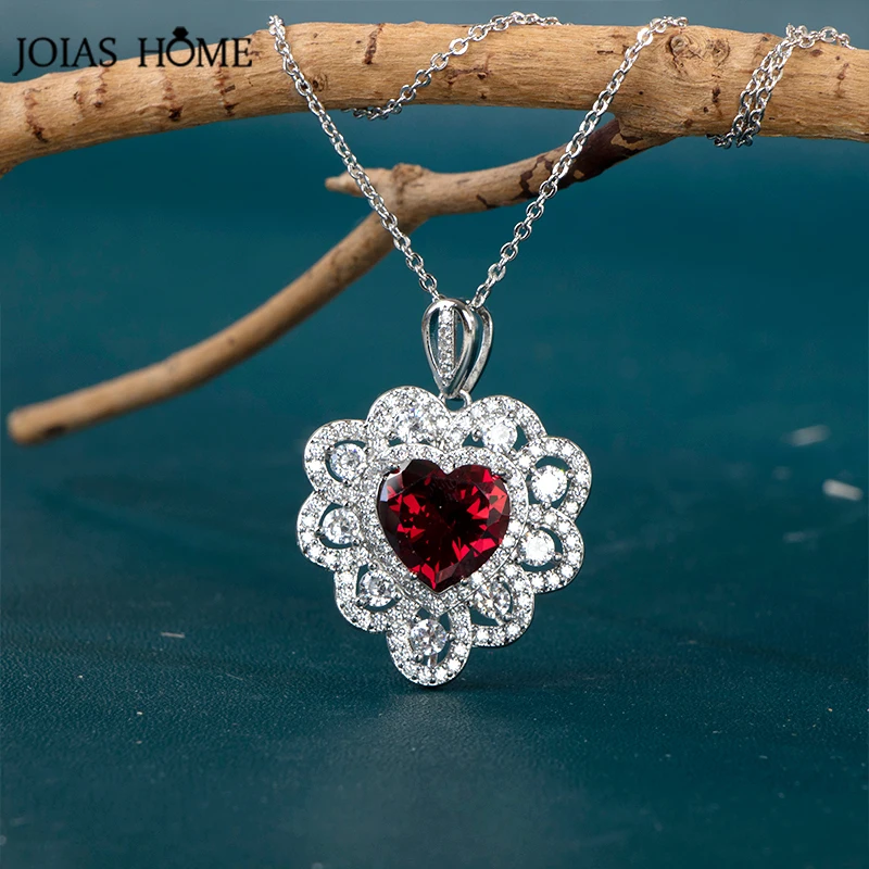 

Женское винтажное ожерелье из серебра 925 пробы с красным Цирконом