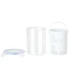 Pickled Fresh Box Multifunctional Food Container Bucket Of Pickles Flip Jar Dishwasher Safe PP Silicone Draining Basket 6