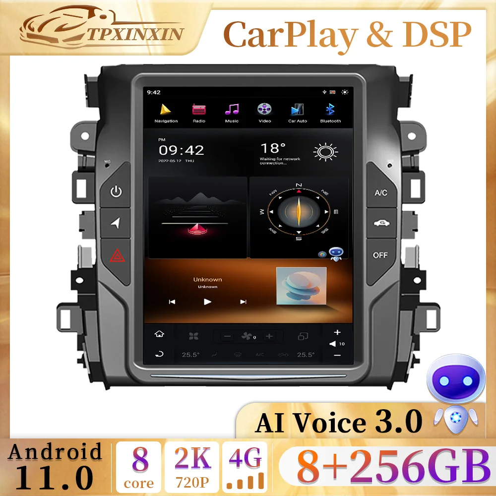 

8+256GB For Honda Avancier 2017-2018 Android 11 CarPlay Car Radio Multimedia Video Player DSP GPS Navigation autoradio Head Unit