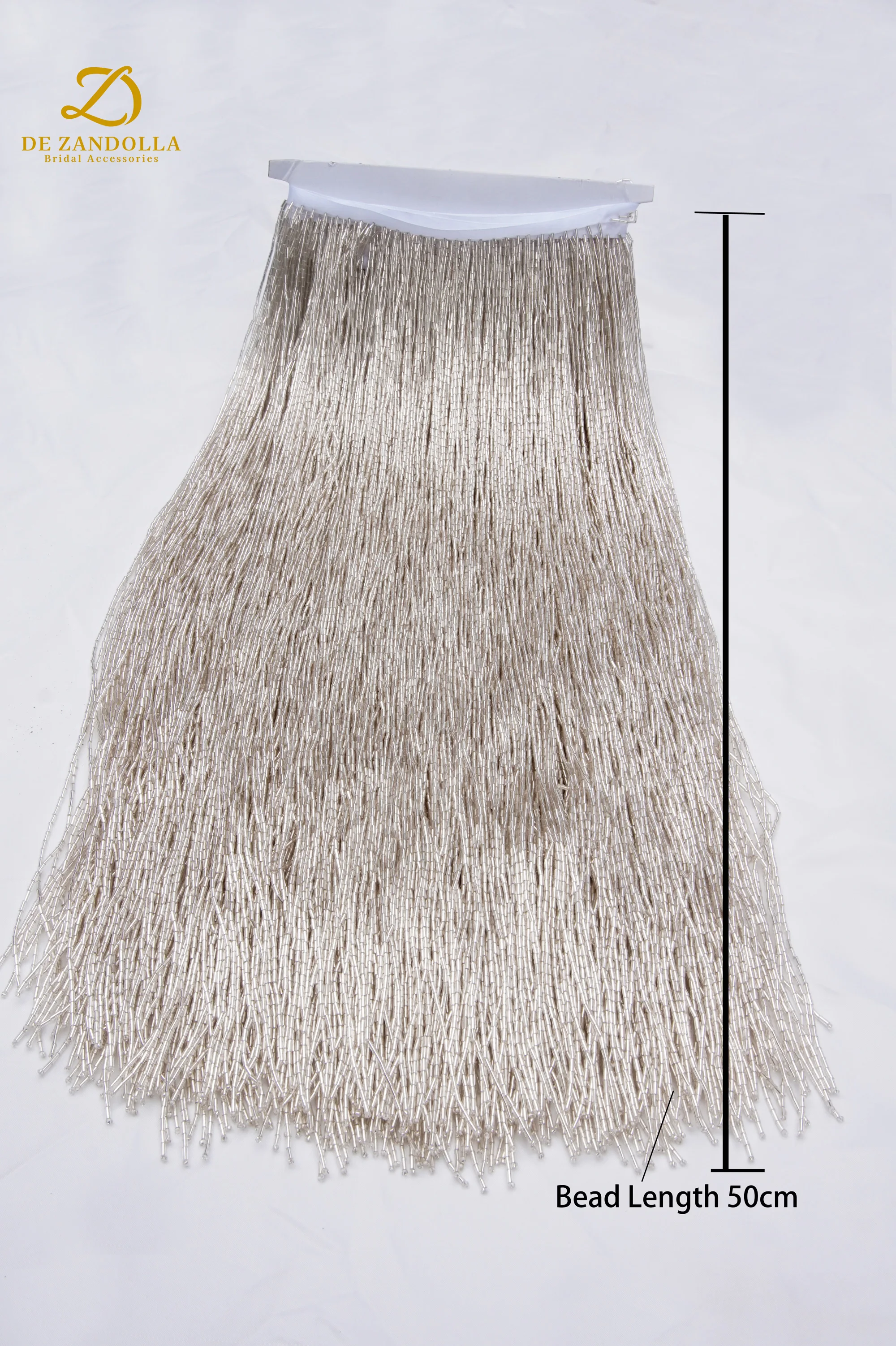 Frangia Per Costumi Da Ballo Nastro Con Frange E Nappe Di Perline Dorate - 1.15 M X 21 Cm, Per Decorazione Abiti, Costumi, Artigianato Perline Vetro Fai Da Te