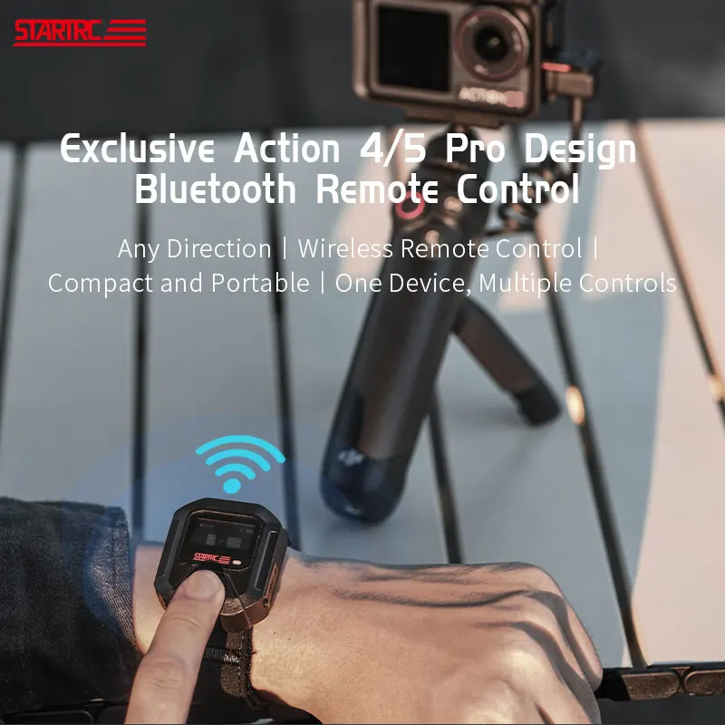 Action Camera Accessory Action Camera Remote Control Camera Accessories Bluetooth Wireless Remote Control For DJI OSMO ACTION 4/5 Pro/6 Sports Camera Parts
