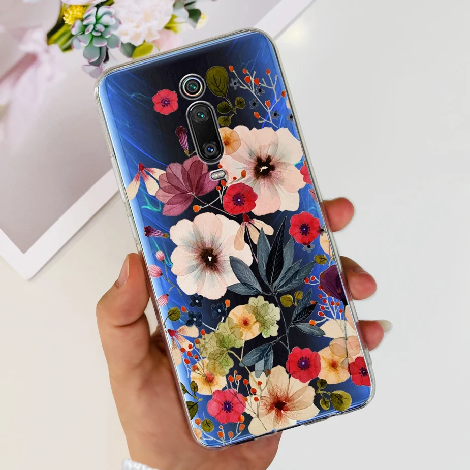 Stylish Painted Clear Silicone Phone Case with Bumper Protection