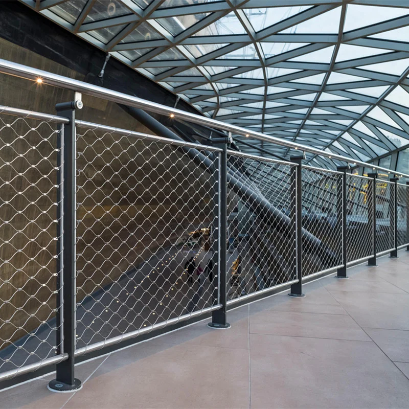 Flexible Stainless Steel Wire Rope Stair Railing Mesh Security Garden Fence