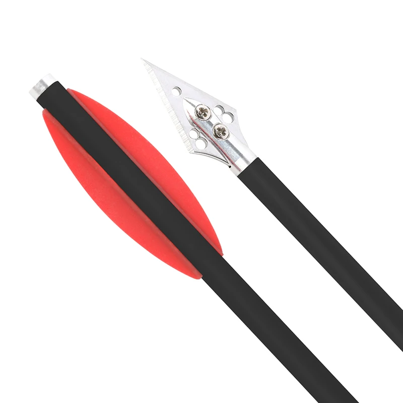 6/12pcs Mixed Carbon Arrow 7 Inch Archery Crossbow Arrow Blades Broadhead Rubber Feather Crossbow Bolt Hunting Shooting