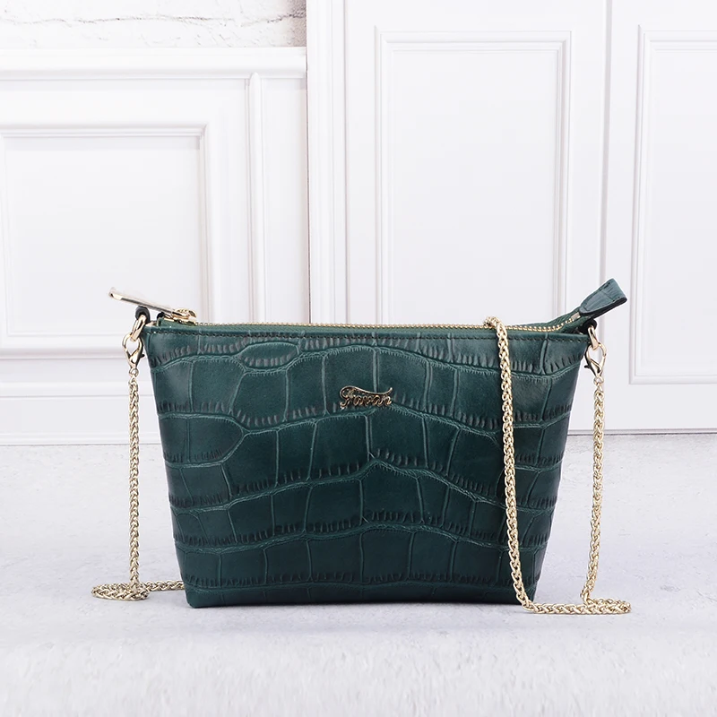 Genuine Leather Women's Handbags casual small zipper Purse Ladies Shoulder bag Soft leather Crossbody Bags - 图片 4