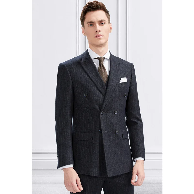 

9200-T-Korean version of men's advanced sense of heaviness handsome shoulder-padded suit