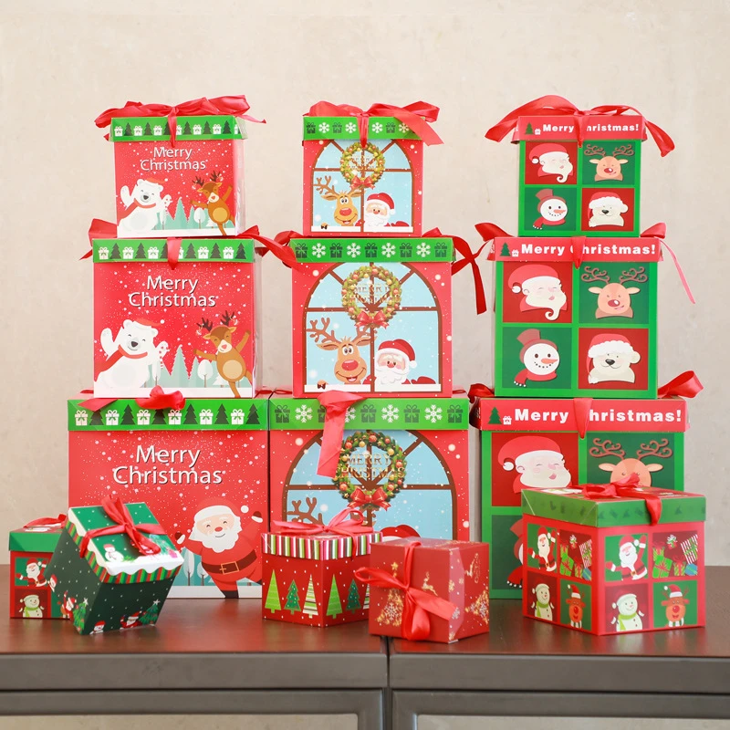 Personalized Christmas Eve Foldable Gift Box - Holiday Party Favor & Present