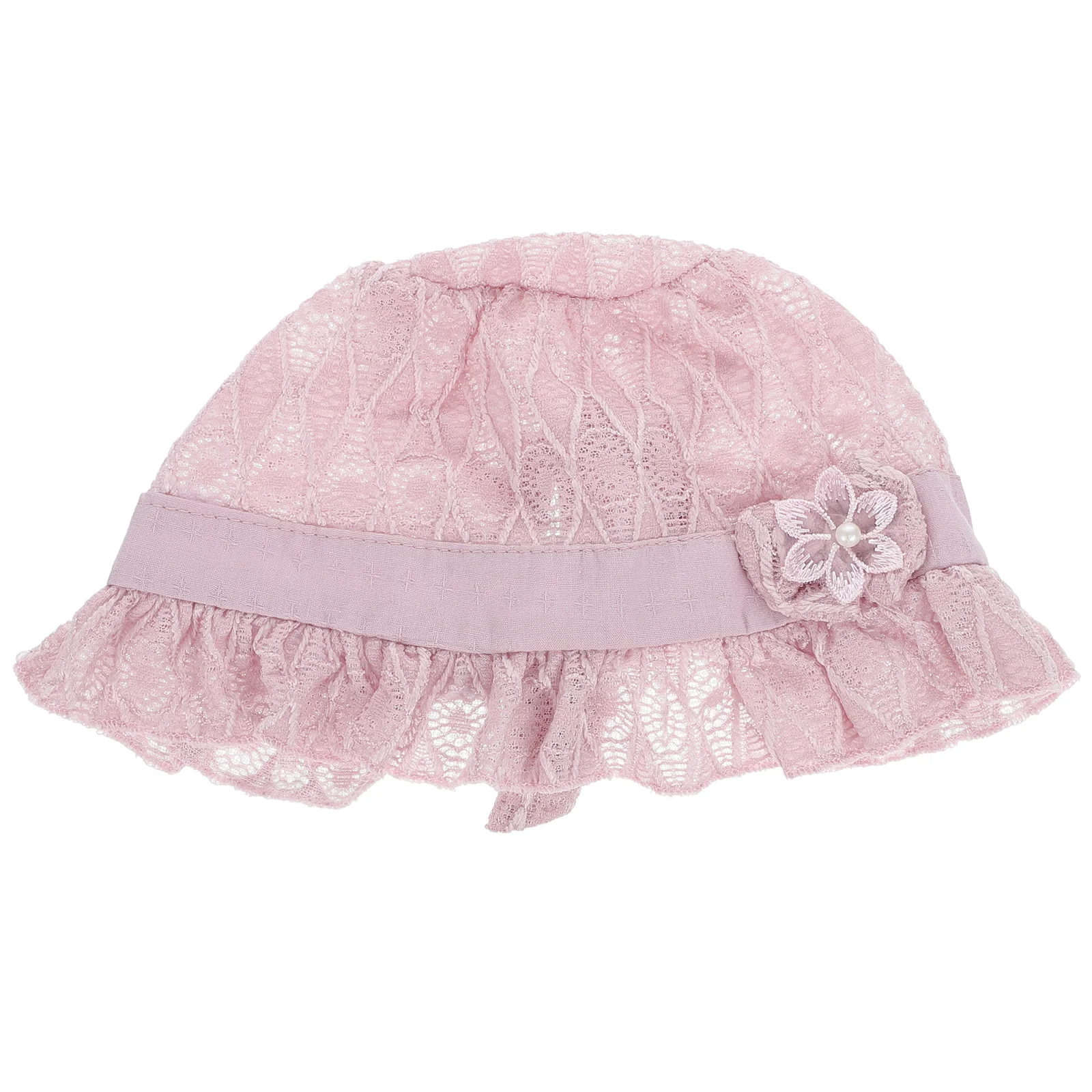 Lace Baby Hat for Girls Newborn Cap Soft Material Adjustable Belt Perfect for Outdoors Daily Use Photoshoot Style Baby