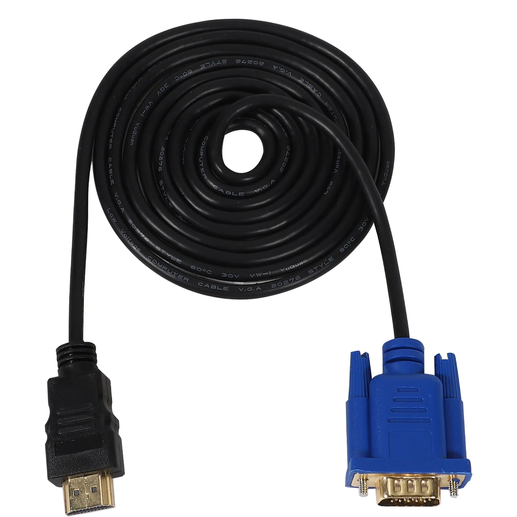 Hdtv Hdmi Gold Maschio A Vga Hd-15 Maschio Cavo Adattatore 15Pin 6Ft 1.8M 1080P