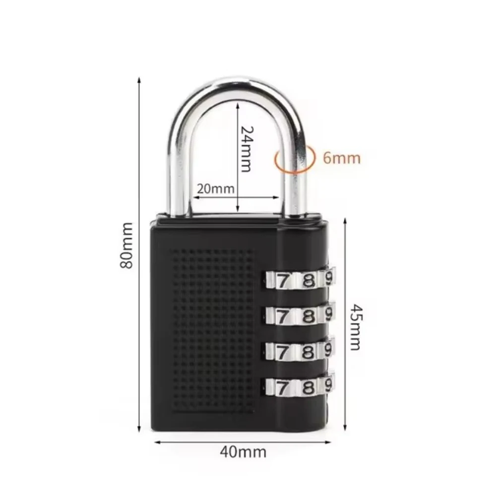 Nuovo metallo serratura a codice a 4 cifre lucchetto impermeabile esterno valigia bagaglio serratura a codice armadietto domestico codice lucchetto serratura di sicurezza della stanza