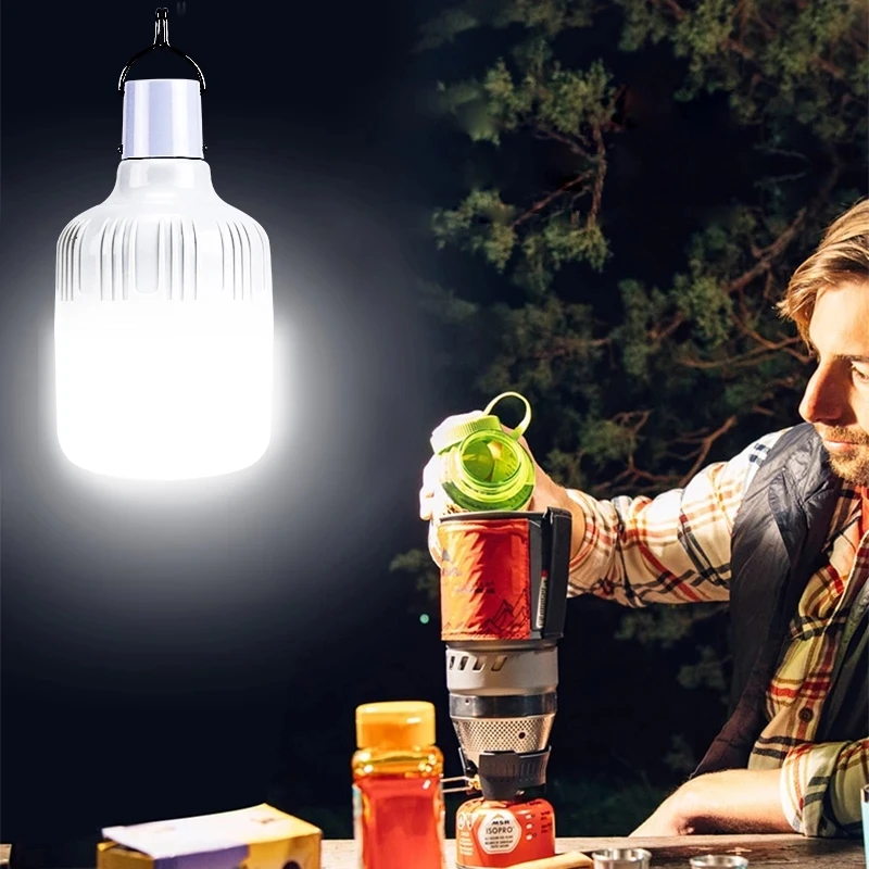 3 Modes Outdoor USB Rechargeable 360&deg; LED Lamp Bulbs Emergency Light Portable Hook Up Camping Lights Home Decor Night Light camping light portable lanterns camping lamp camping lantern emergency lights