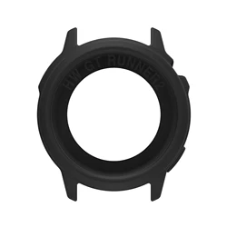 Premium Soft Silicone Protective Case for Smartwatch - Hollow Design Bumper Cover, Durable Shell Accessory (Black)
