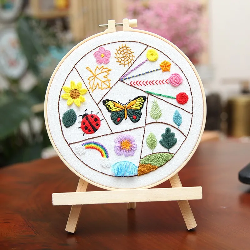 Generico Borduurset voor beginners, set voor snoephandwerk, complete