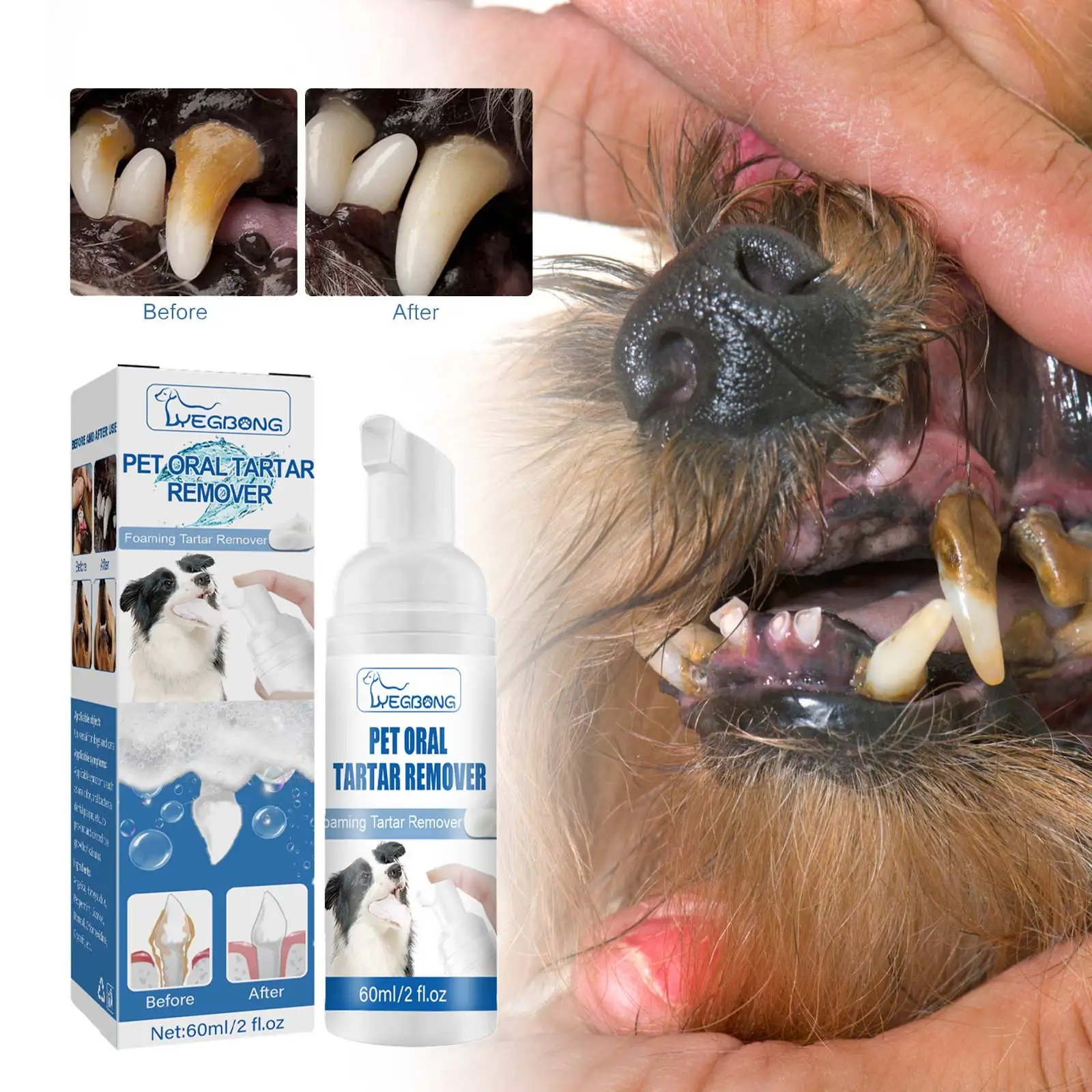 Pet Oral Spray Dental Dirt Remover Cat Teeth Cleaning Breath Freshener Remove Dog Plaque Bad