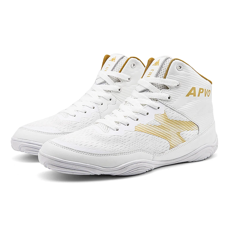 Botas de lucha profesional para hombre Zapatos de boxeo ligeros Zapatos boxeo transpirables malla calidad Talla 39-46#.