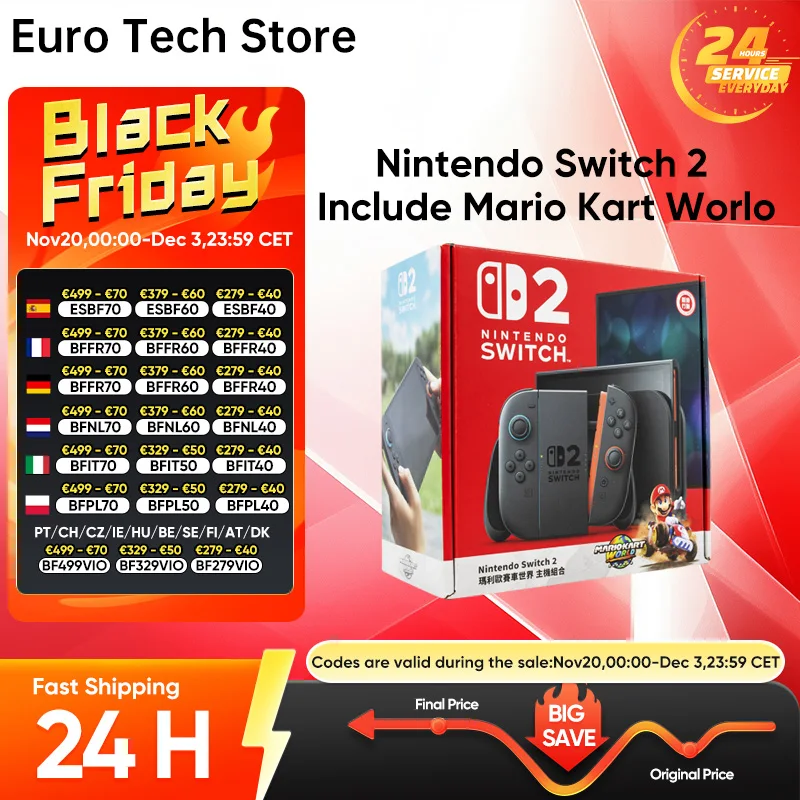 Nintendo Switch 2 z Mario Kart World z EU za $487.91 / ~1815zł Nintendo Switch 2 z Mario Kart World z EU za $487.91 / ~1815zł