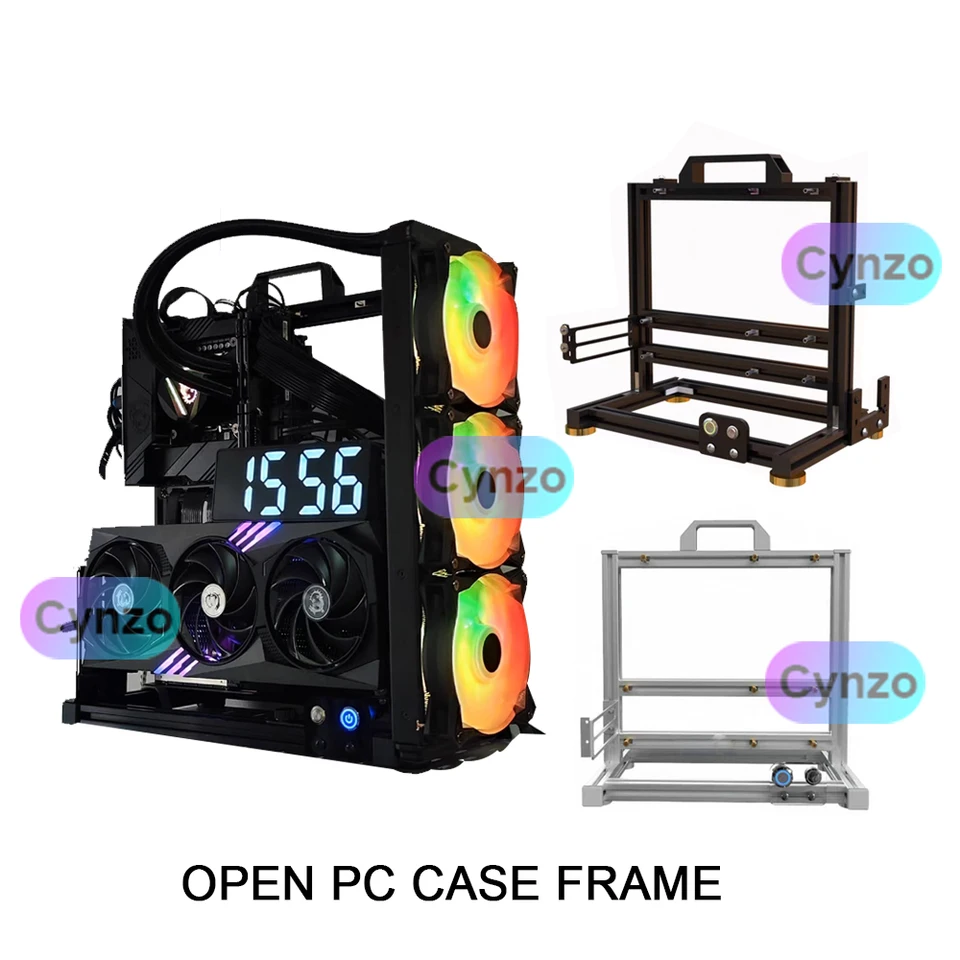 ITX MATX ATX Gamer Cabinet,MOD Desktop PC Case Open Frame Rack