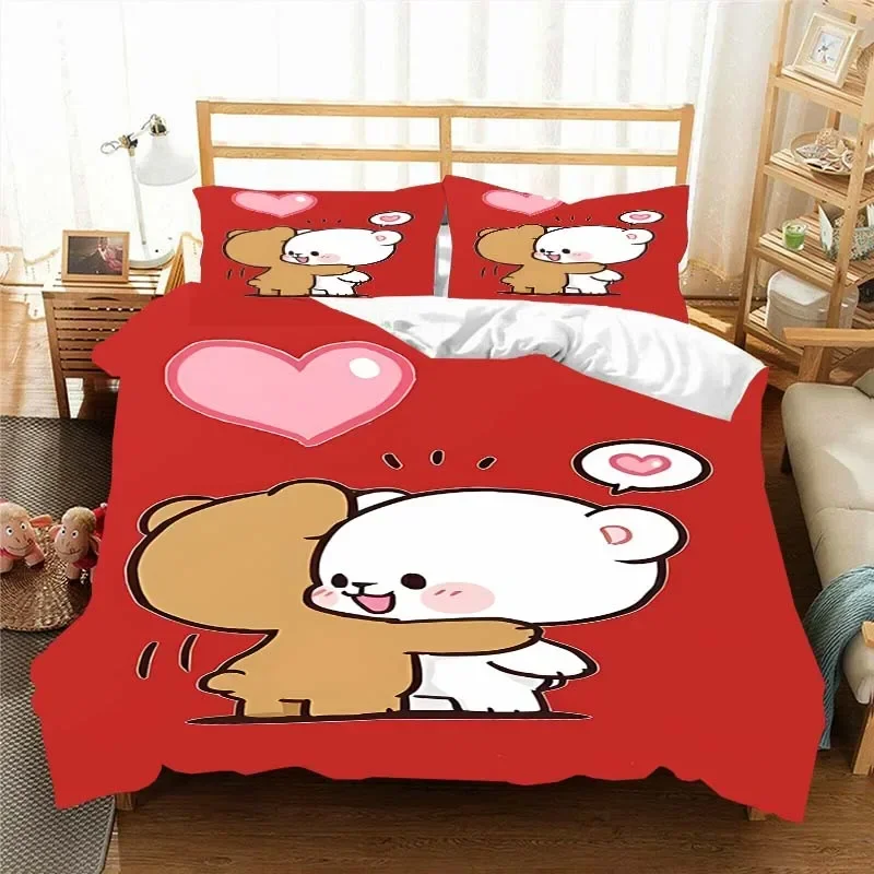 Bubu and Dudu Printing Digital Printing Bedding Set Duvet Cover Comforter Bed Single Twin Full King Queen Size Bedding Set Kids 3