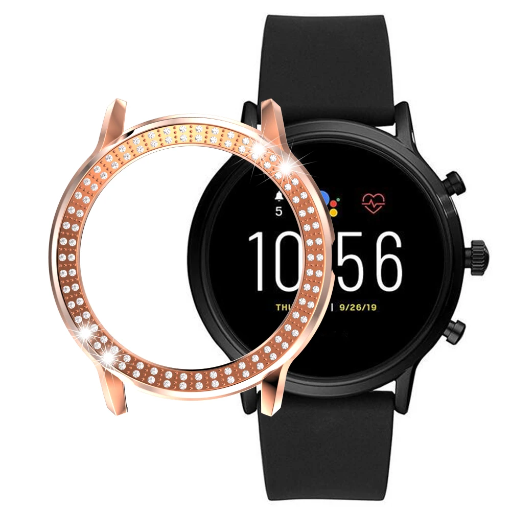 Pc Case For Fossil Gen 5 Carlyle Diamond Pc Half Protector Watchcase