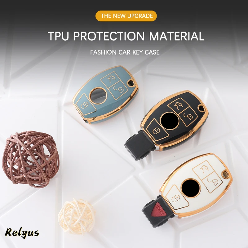 

Fashion TPU Car Key Cover Case Protection Shell For Mercedes Benz A B C E GL S GLA GLK CLS Class AMG W204 W205 W212 W463 W176