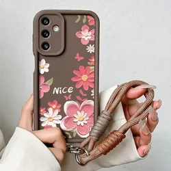 Whimsical Floral Phone Case with Wrist Chain Lanyard Cover - Galaxy S20 FE (Hua026 - CoffeeSS)