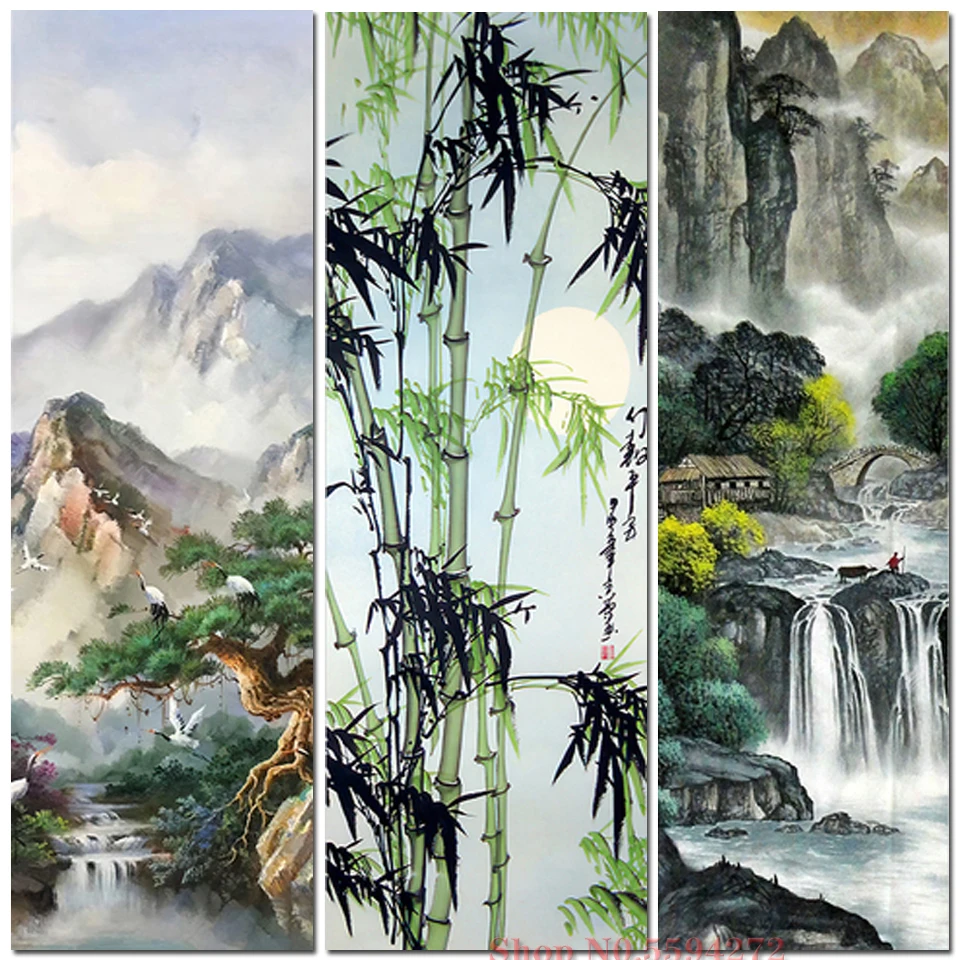 5D DIY Large Diamond Painting, Cross Stitch, Mountain Tree Landscape, Wall  Art, Full Round Drill, Embroidery Home Decor - AliExpress