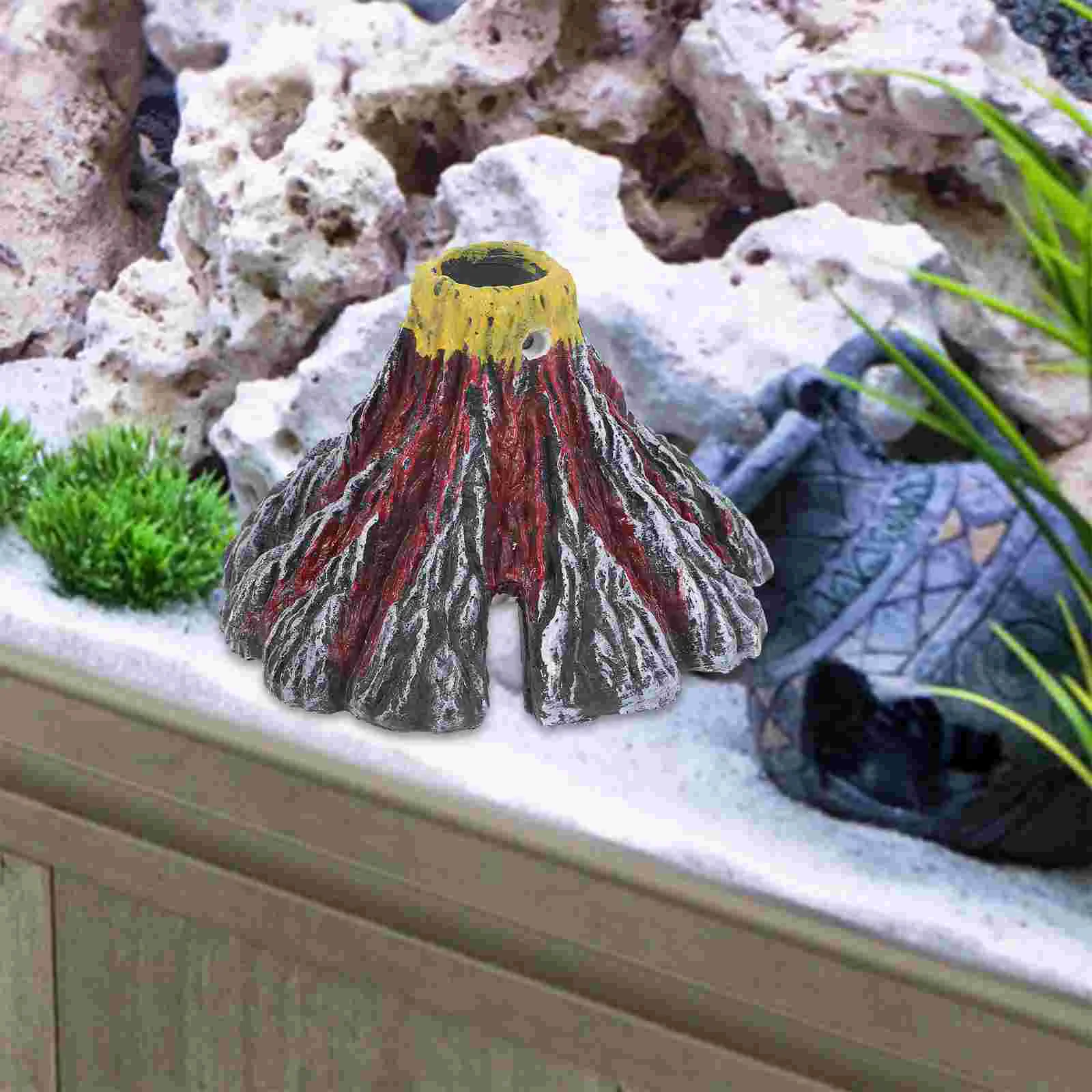 

Simulated Small Volcano Model Decoration Aquarium Ornament Fish Tank Landscaping Decor