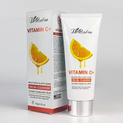Radiant Glow Vitamin C Skincare Collection: Moisturizing Serum, Cream, Cleanser, Essence Toner, and Hydrating Body Lotion (Facial Cleaner 100g)