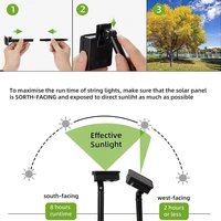 Guirlande lumineuse solaire LED, imperméable, pour l'extérieur, décoration de jardin, féerique de noël 2