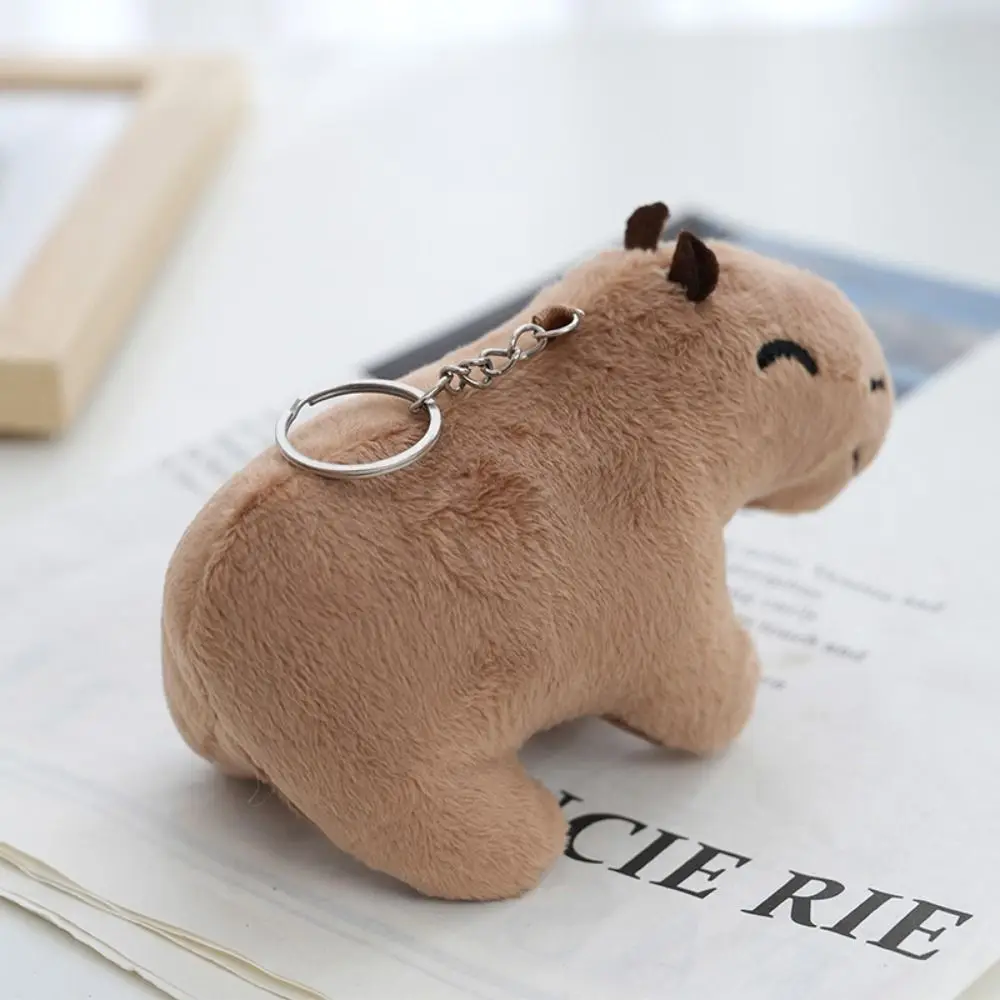 

Reallilfe Capybara Capybara Plush Keychain Brown Khaki Stuffed Animals Keyring Kawaii 12cm Capybara Plush Keyring