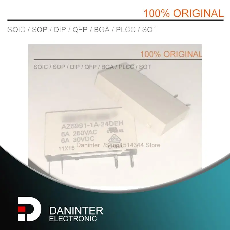 

New 10PCS/LOT AZ6991-1A-24DEH AZ6991-1A-24 AZ6991-1A-24DE 6A 24VDC 4PIN