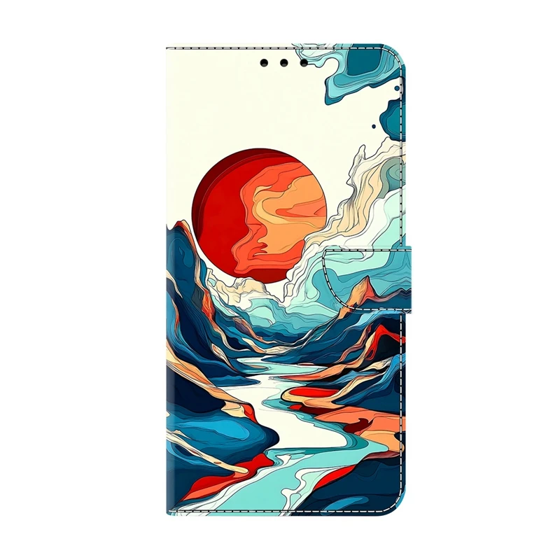 Colorful Painted Pattern Flip Phone Case - Protective Cover