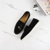2024GJ Fashion Women's Mule Shoes Comfortable Suede Le Fu Shoes Metal Pendant Anti slip Luxury Brand Driving Shoes Casual Shoes 1