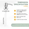 Leeseph Soap Dispenser Pump Head, 304 Stainless Steel Brushed Finish Pump Head 2.5cm Neck Size, Replacement for Kitchen Bathroom 2