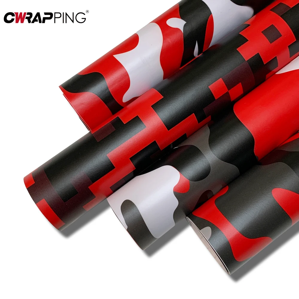 Camouflage Vinyl wrap folie, 152 cm x 30 cm zelfklevende beschermfolie lakbeschermingsfolie waterdichte zelfklevende plakfolie PVC autofolie sticker vinylfolie autosticker voor auto fiets motorfiets
