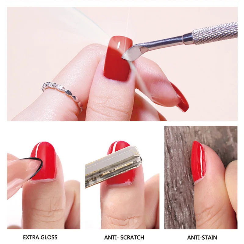 CHUNSHU Super Shine Top Coat UV Gel Nail Polish 10ML Soak Off No Wipe Matte Top Gel Upgraded Stain/Oil Resitant Nail Art 2