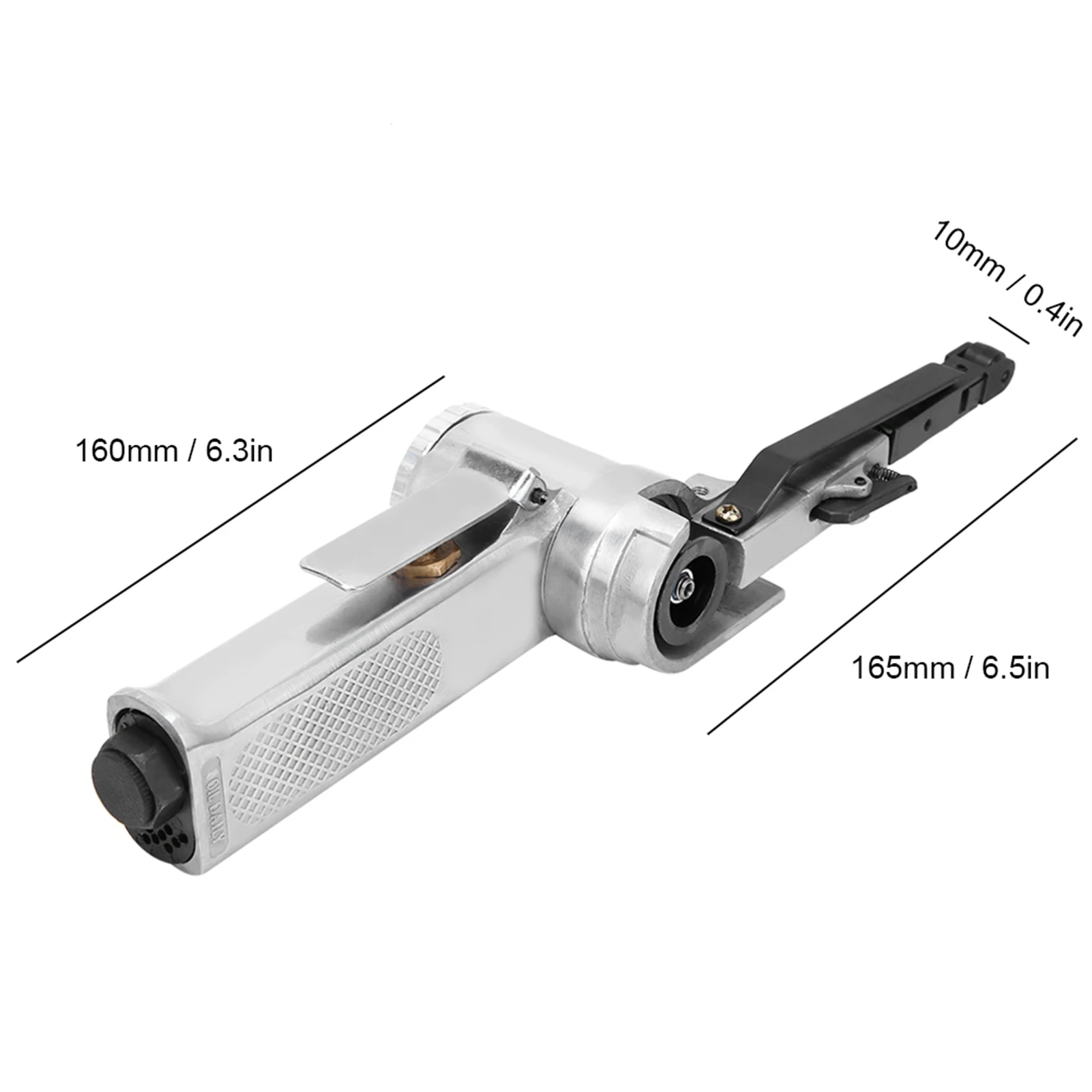 10mm Pneumatic Belt Sander Air Grinding Polishing Machine for Furniture Wood Glass Metal 3/8in Air Polisher Pneumatic Grinder 5