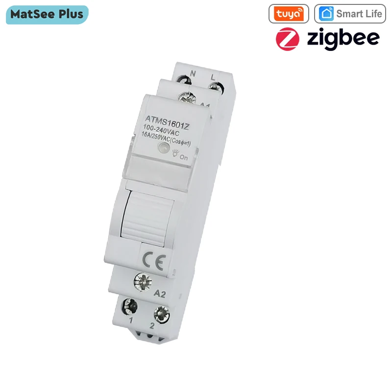 TuyaSmartLifeZigBeeCircuitBreakerRelaySwitchDinRailDry