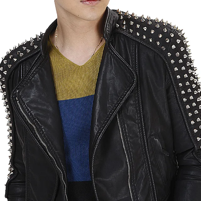 tachuelas cazadora vaquera punk