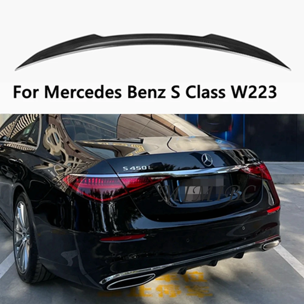 

Spoiler Wings For Mercedes Benz New S Class W223 S480 S500 S680 2020-IN Dry Carbon Fiber Car Styling Trunk Lip Boot Lid Ducktail