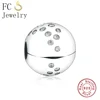 FC Jewelry Fit Original Brand Charms Bracelet Ball Shape Mix Cubic Zirconia Bead Stopper Clip Making Craft Women Berloque 2019 1