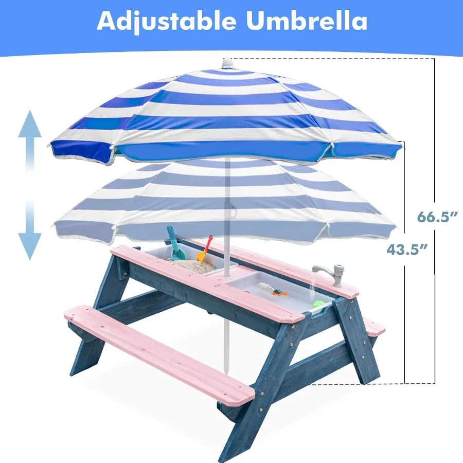 Kids 3-in-1 Sand & Water Table 6