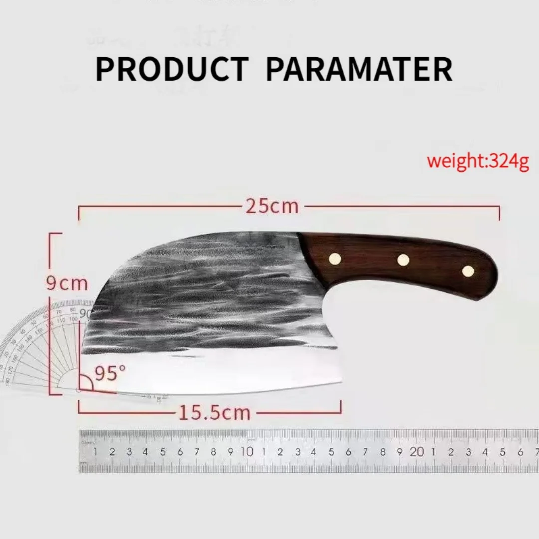PLYS Chef Knife, Hand Forged Kitchen Knife, Stainless Steel Sharp Meat Cutting Knife, Household cleaver, Meat Cleaver 2