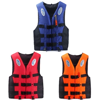 Outdoor Adjustable Life Jacket – Adult & Children Buoyancy Vest with Whistle 1