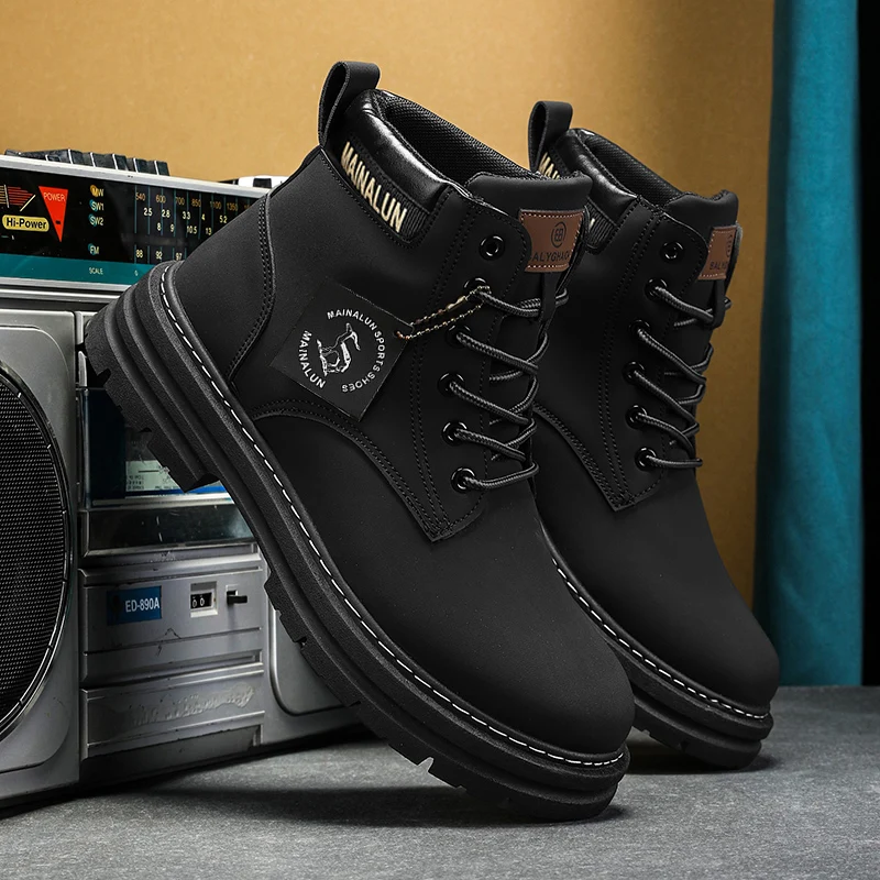 Men’s Rugged Lace-Up Ankle Boots - Image 2