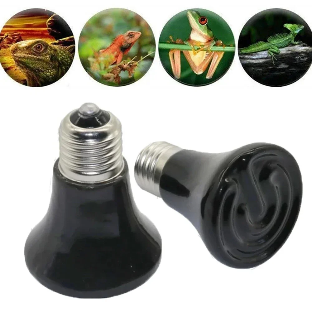 25-75W Pet Reptile Breed Ceramic Heat Emitter Heater Light Brooder Lamp Bulb for Turtle Snake Lizard Pet Chick Lamp