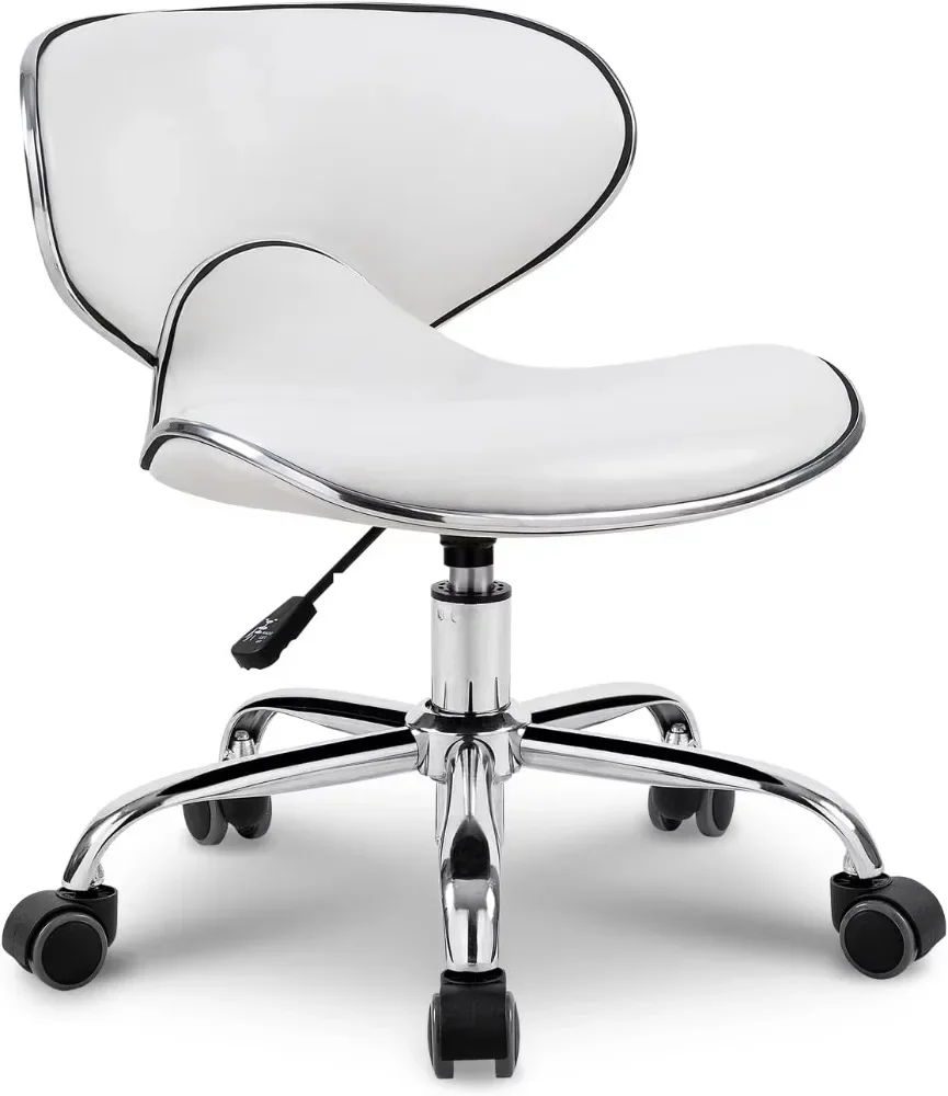 Paddie Pedicure Stools For Nail Tech, Salon Spa Stool Back Support Short Height Adjustable Hydraulic Swivel Chair, Perfect For